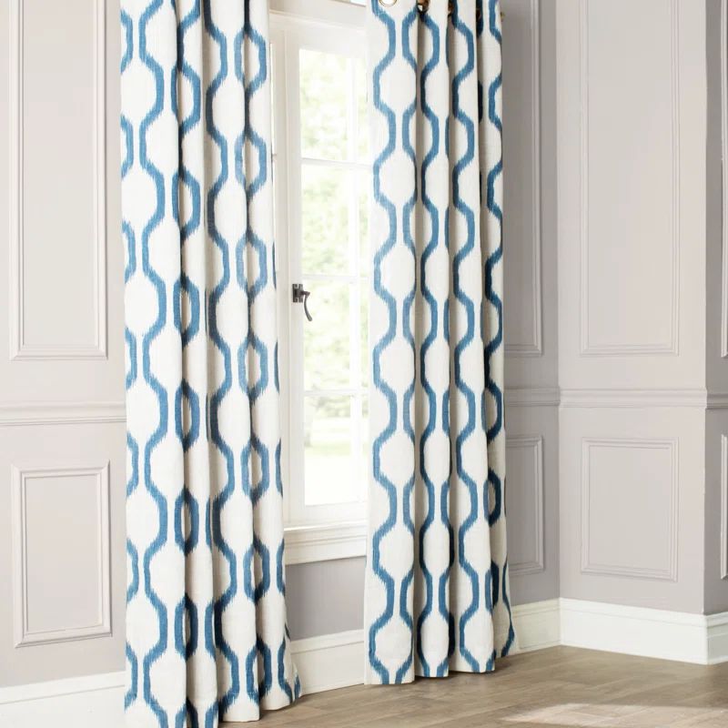 Valdovinos Geometric Room Darkening Grommet Single Curtain Panel | Wayfair North America