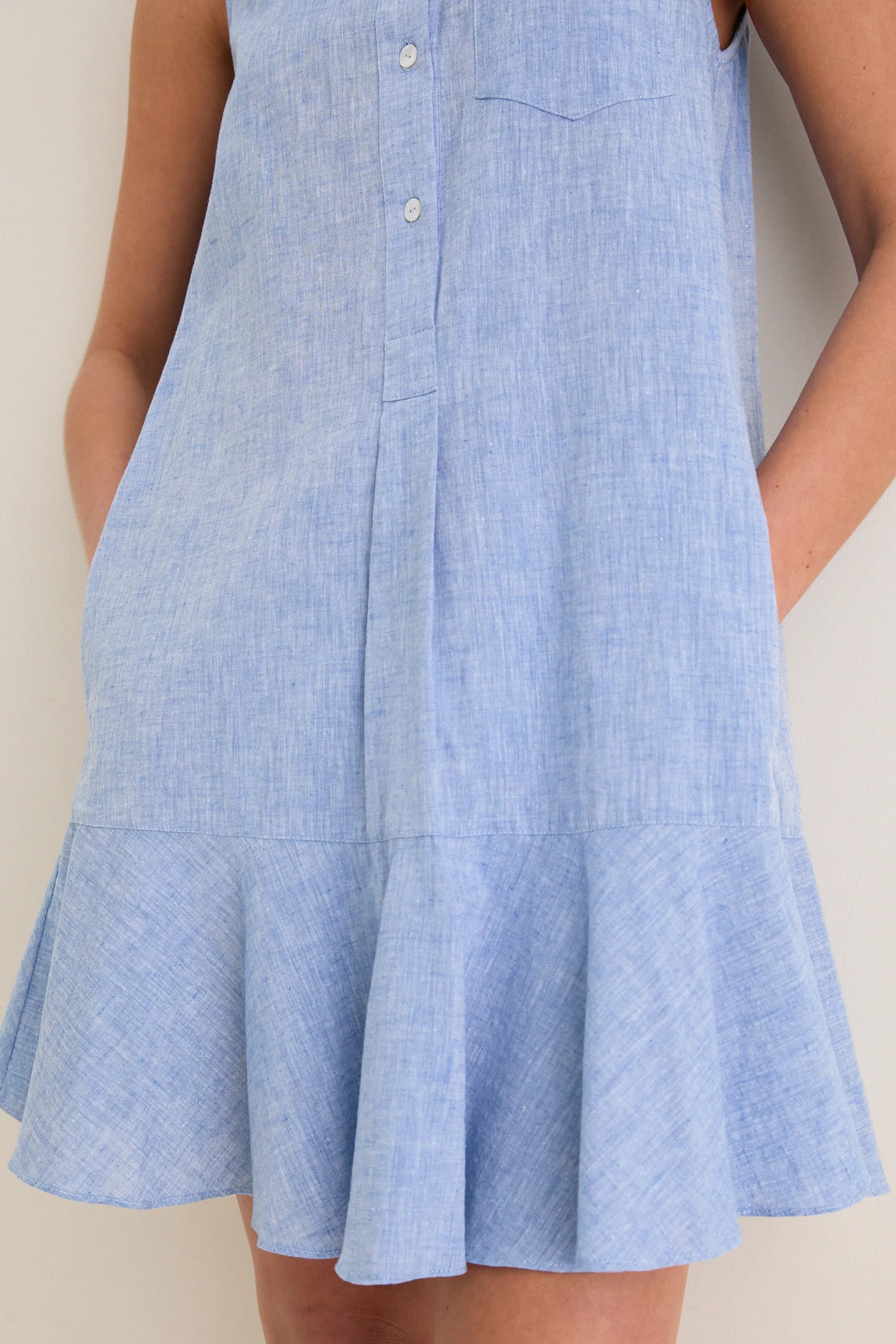 Chambray Sleeveless Callahan Shirt Dress | Tuckernuck (US)