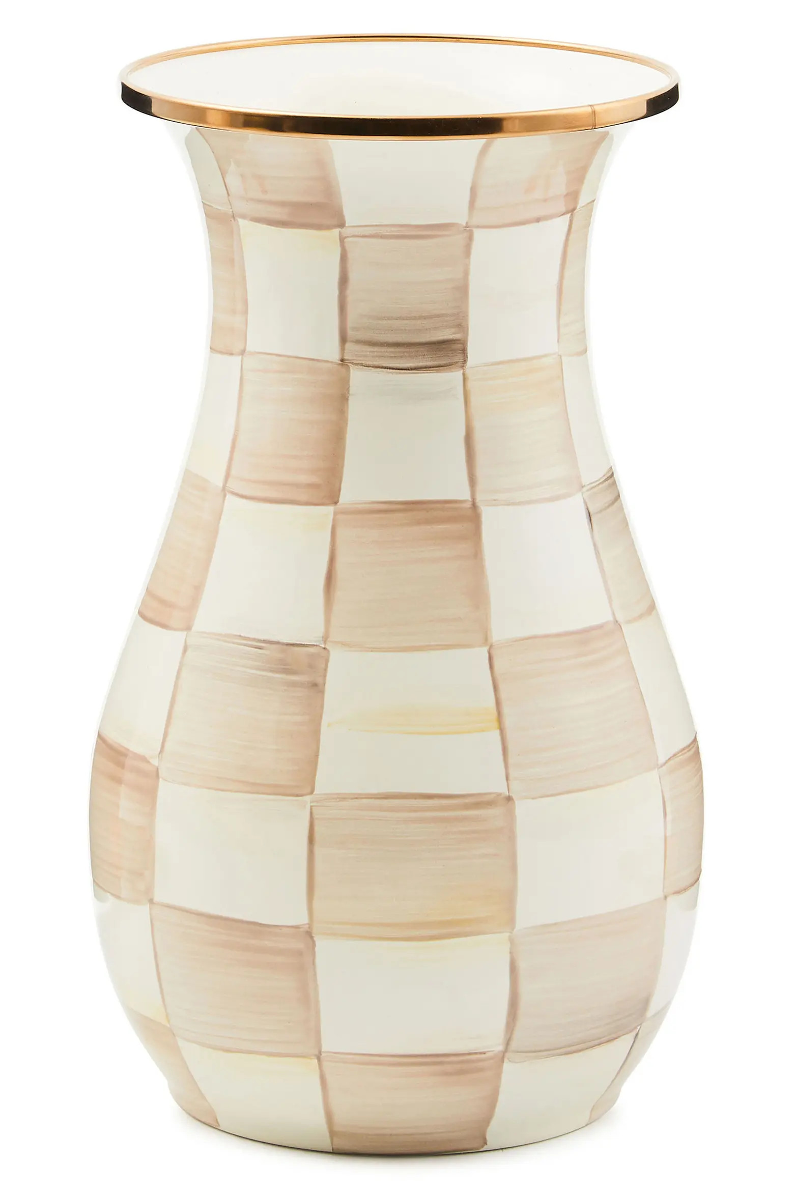 Mocha Check Enameled Steel Tall Vase | Nordstrom | Nordstrom