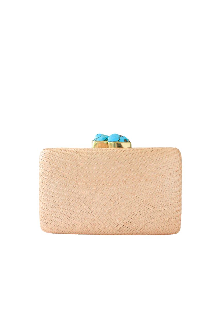 Jen Clutch with Turquoise Stone | Over The Moon