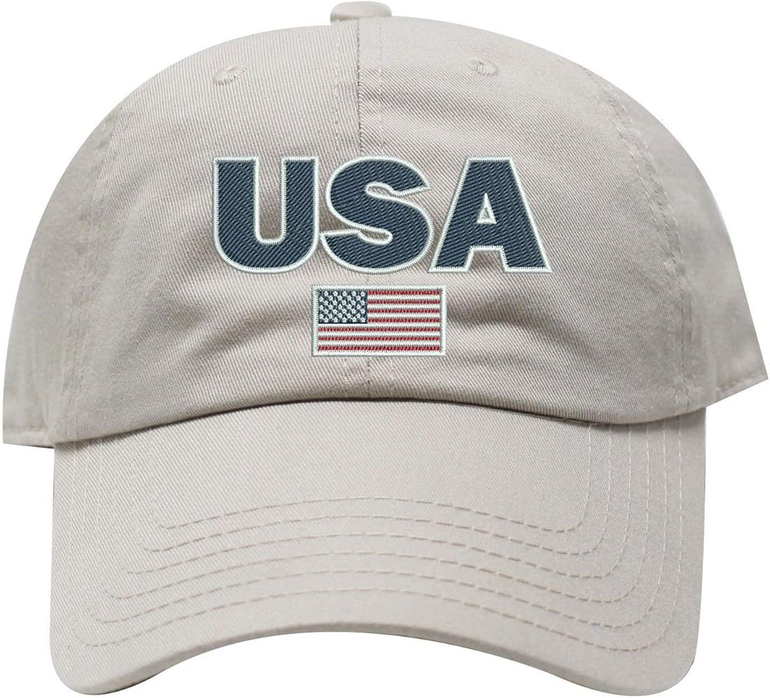 INK STITCH USA American Flag Unstructured Cotton Baseball Caps 21 Colors | Amazon (US)