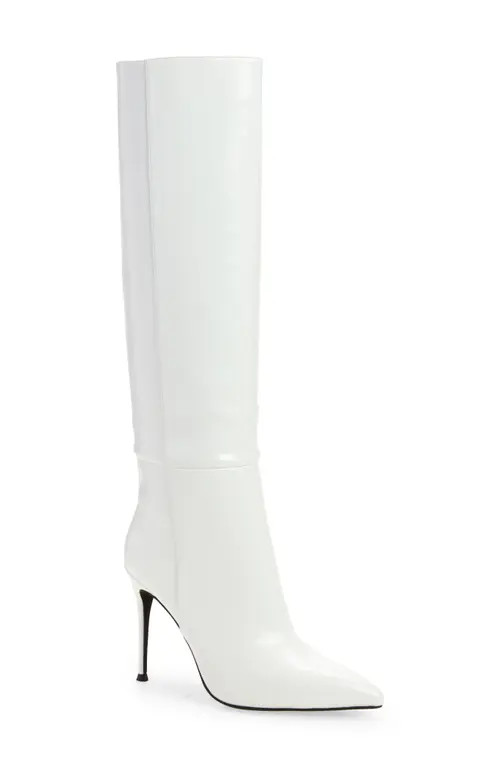 Jeffrey Campbell Arsen Knee High Stiletto Boot in White at Nordstrom, Size 6.5 | Nordstrom