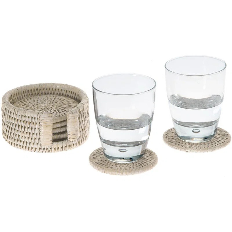 Beachcrest Home™ Everard Coaster Set with Holder & Reviews | Wayfair | Wayfair North America