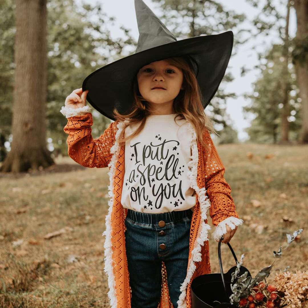 Toddler Halloween Shirt,I put a spell on you shirt, Fall toddler shirt, Child Halloween shirt, He... | Etsy (US)