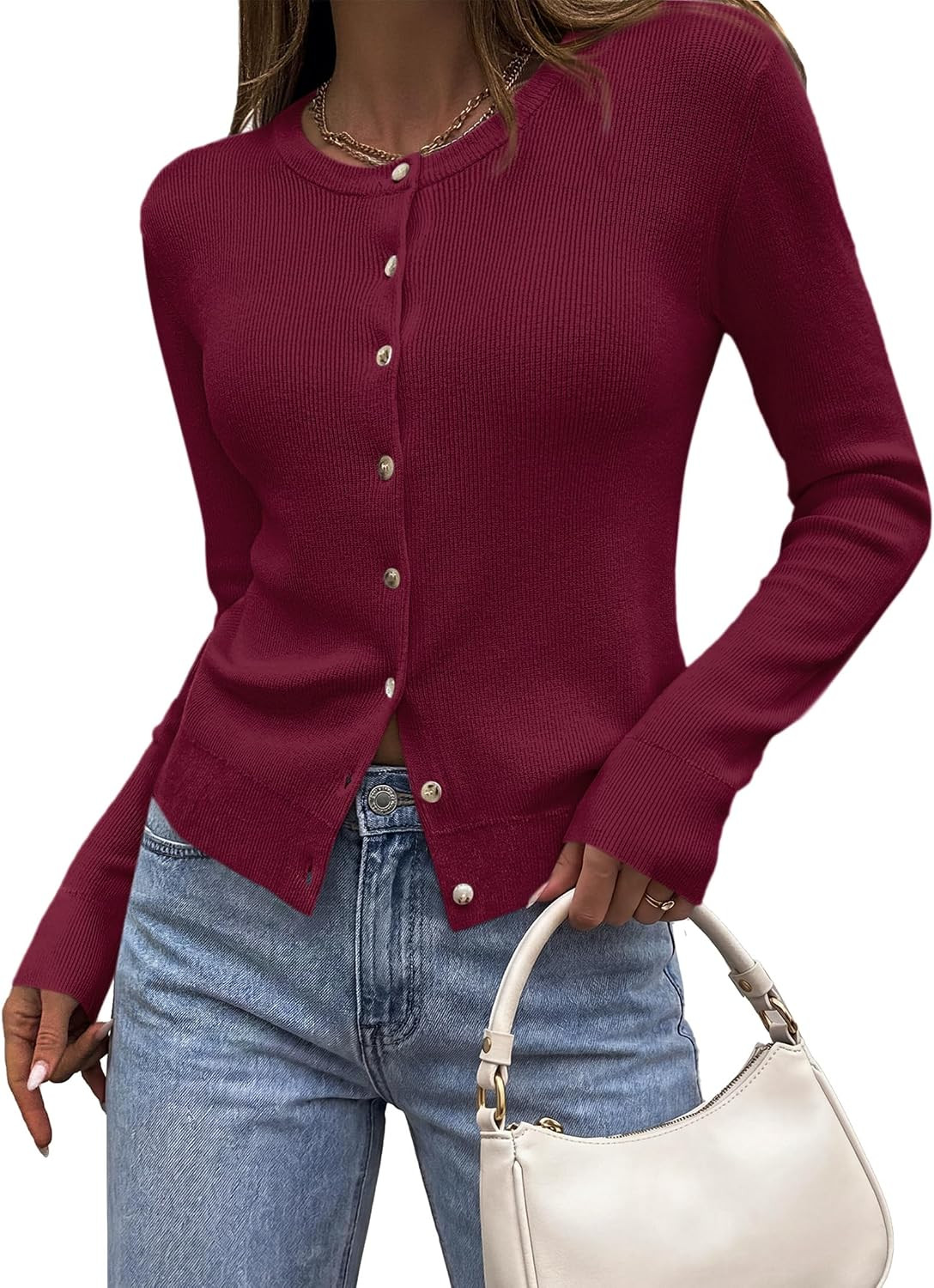 PRETTYGARDEN Fall Fitted Cardigan Sweaters for Women Button Down | Amazon (US)