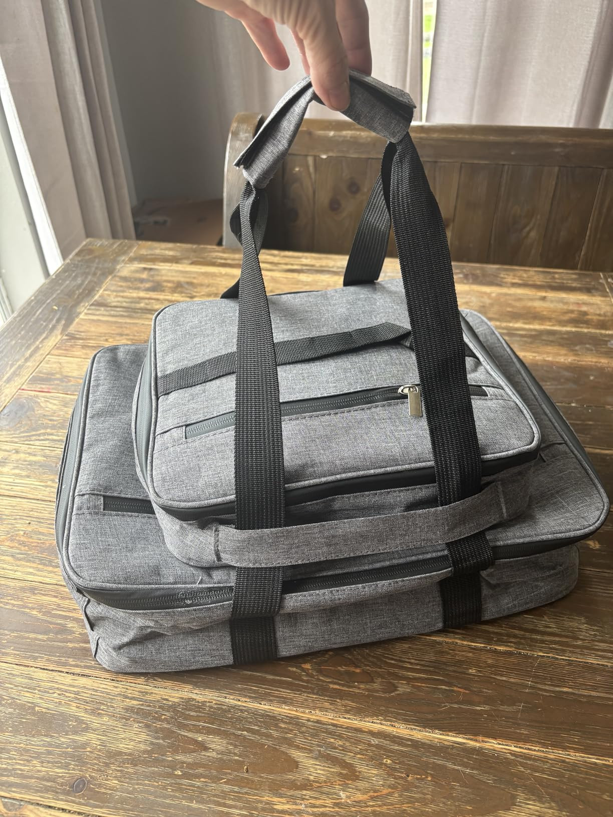 Insulated Casserole Carrier for Hot or Cold Food, Fits 8"-15" Baking Dish，Thermal Food Carrier Bag, Lasagna Lugger Tote for Potluck Parties/Picnic/Cookouts/Lunch, Grey，2 Pack | Amazon (US)