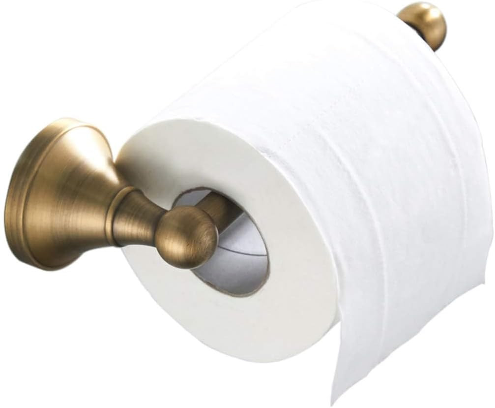 Flybath Toilet Paper Holder Brushed Brass Antique Wall Mounted for Bathroom | Amazon (US)