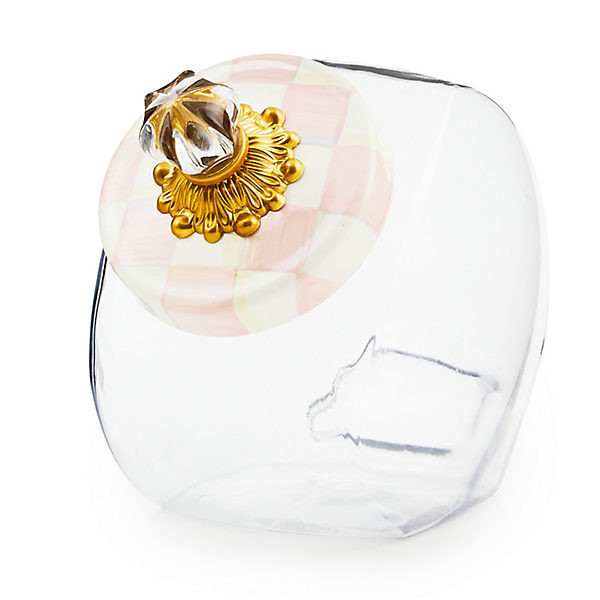 MacKenzie-Childs Sweets Jar with Rosy Check Enamel Lid | MacKenzie-Childs