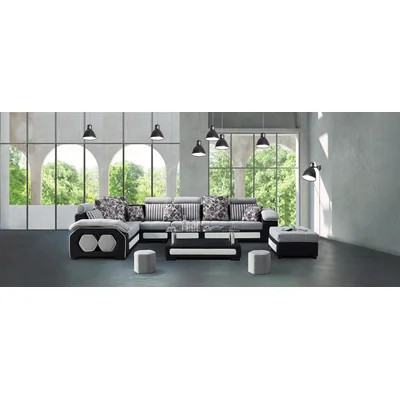 Llesica 142'' Wide Microfiber Reversible Modular Corner Sectional with Ottoman | Wayfair North America