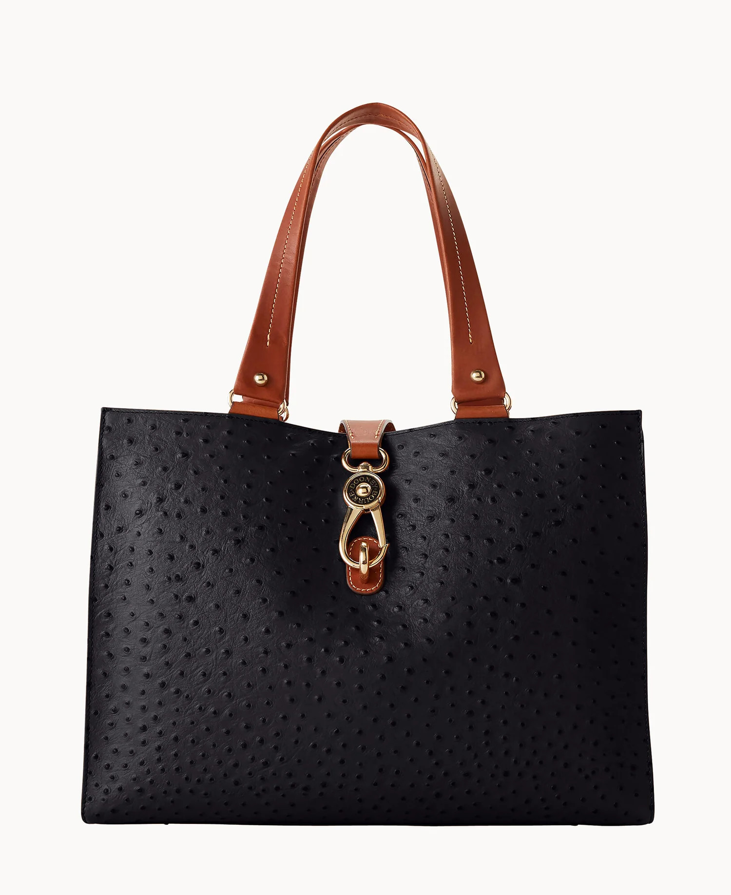 Ostrich Large Logo Lock Tote | ILoveDooney