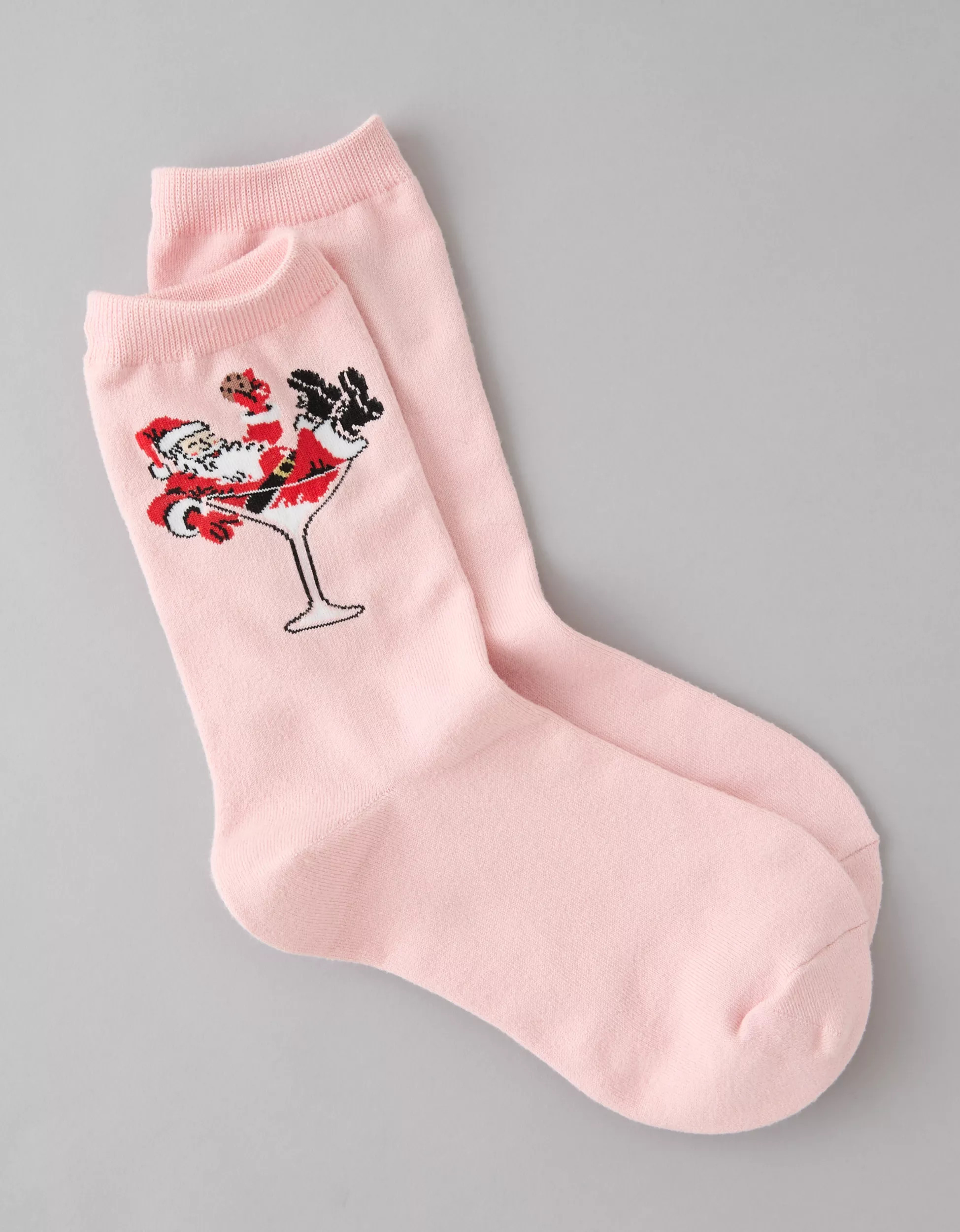 AE Santa Martini Crew Socks | American Eagle Outfitters (US & CA)