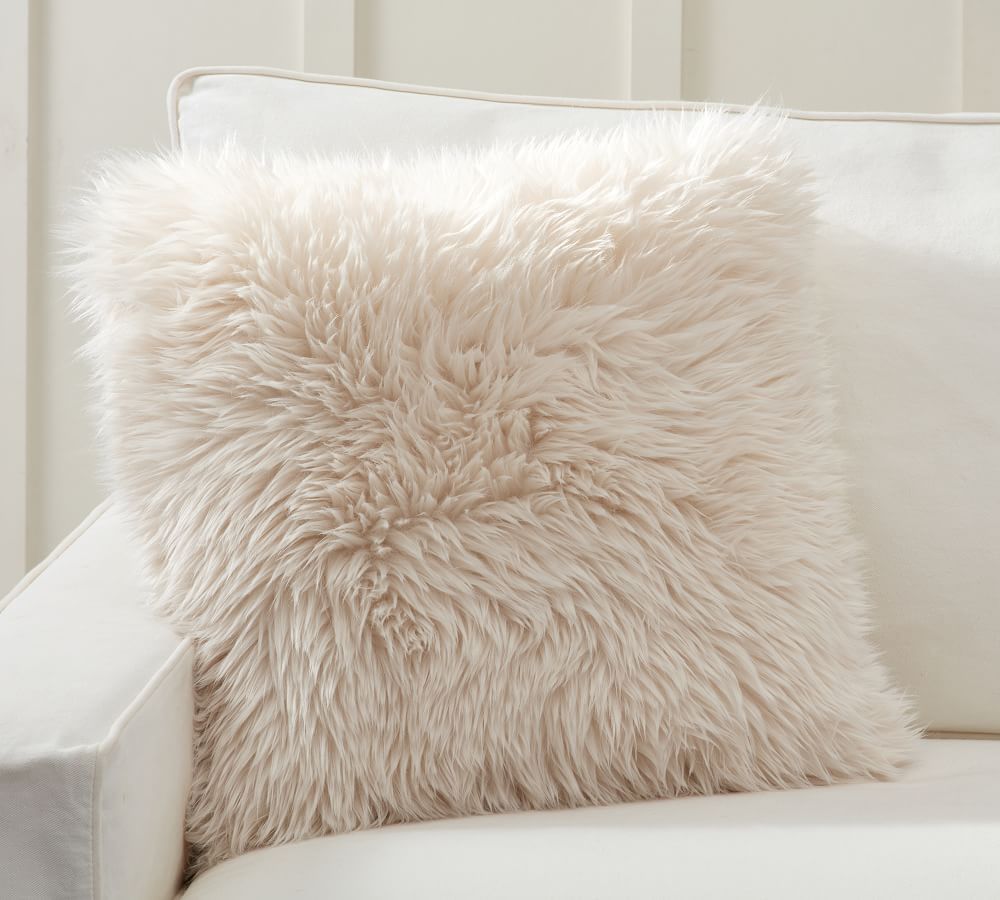 Luxe Faux Fur Pillow Cover | Pottery Barn (US)