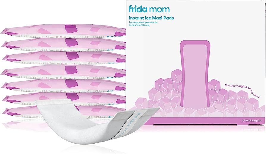 Frida Mom 2-in-1 Postpartum Absorbent Perineal Ice Maxi Pads | Instant Cold Therapy Packs and Mat... | Amazon (US)