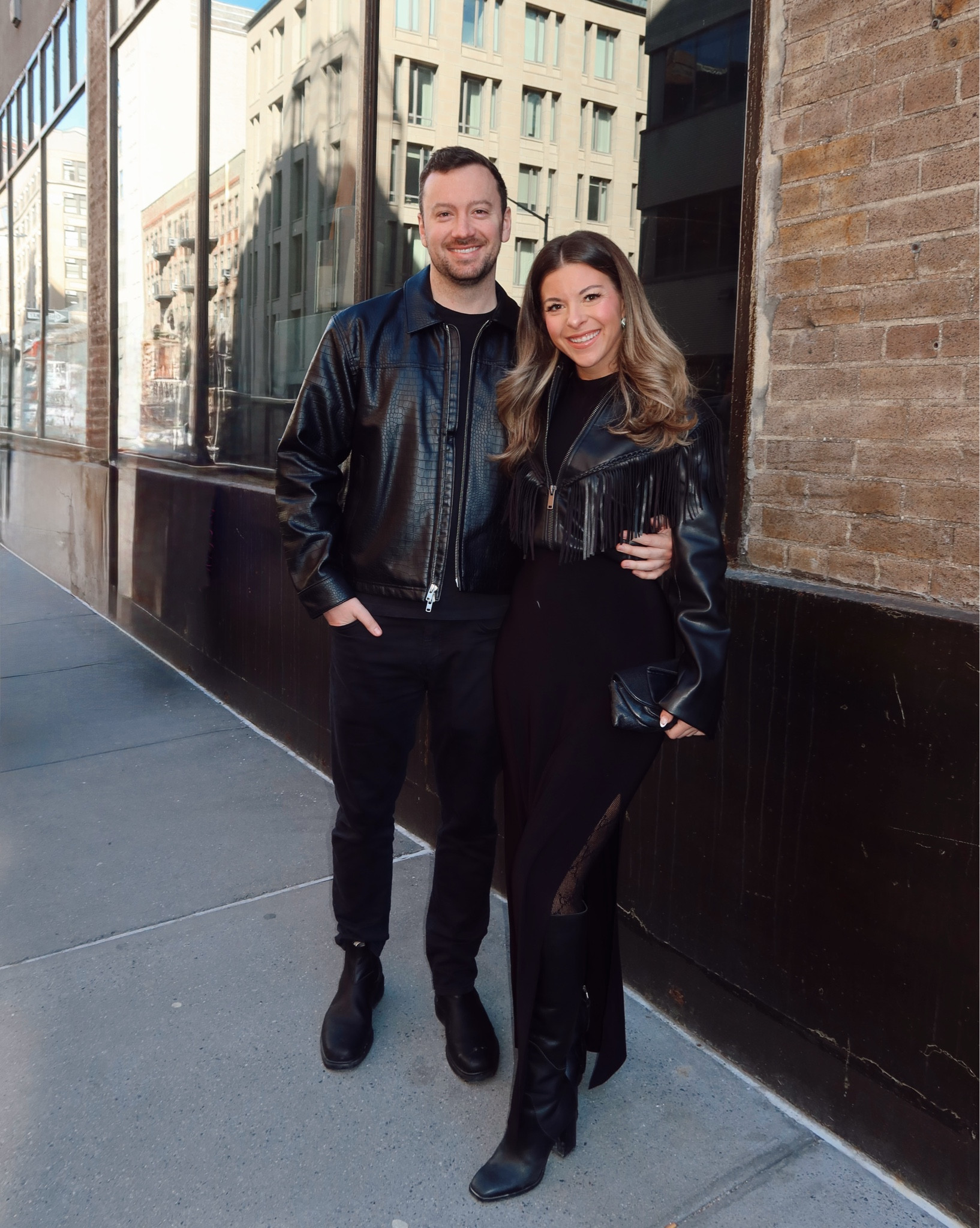 New York fashion week event for Norma Kamali. Black halter dress with leather jacket and boots

Revolve code: tulip
Vivrelle code: emersonhannon

Wearing my usual small/2

Fashion week
Black dress
Fringe leather jacket
Boots
Event dress
Formal event

#LTKSeasonal #LTKootd #LTKNYFW