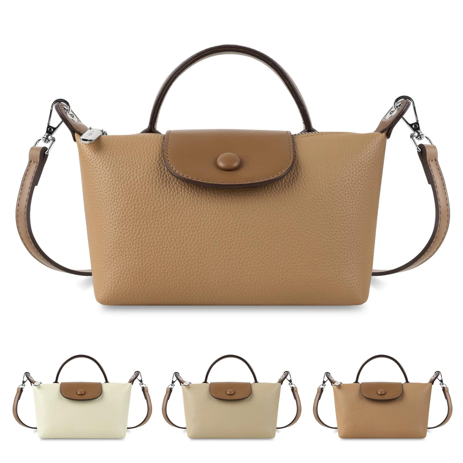 LFK Fashion Mini Crossbody Bags for Women,Leather Shoulder Bag Handbags Colorblock Purses with St... | Walmart (US)