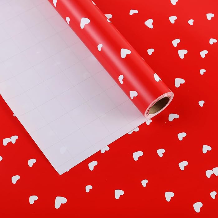 Miss DuiDui Valentine's Day Wrapping Paper Roll - 17 Inch X 32.8 Feet, Heart Design Gift Wrap Pap... | Amazon (US)