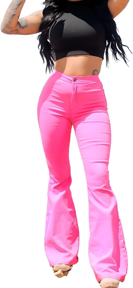Willow Boutique High Rise Womens Jeans Flare | Stretchy Bootcut Jeans for Women | Flare Pants for... | Amazon (US)