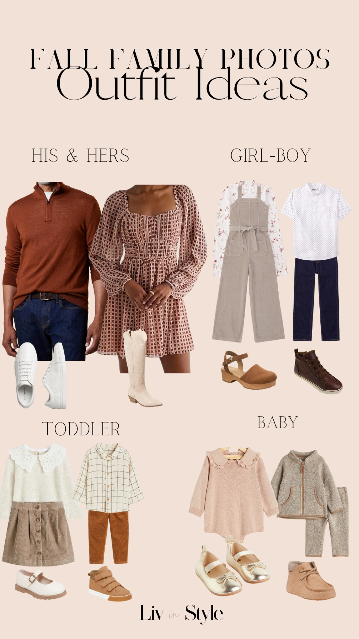 Fall Family Photo outfit ideas! Neutrals and burnt orange color scheme 

#LTKSeasonal #LTKSale #LTKfamily