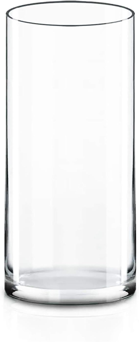 CYS Excel Clear Glass Cylinder Vase (H:9" D:4") | Multiple Size Choices Glass Flower Vase Centerp... | Amazon (US)