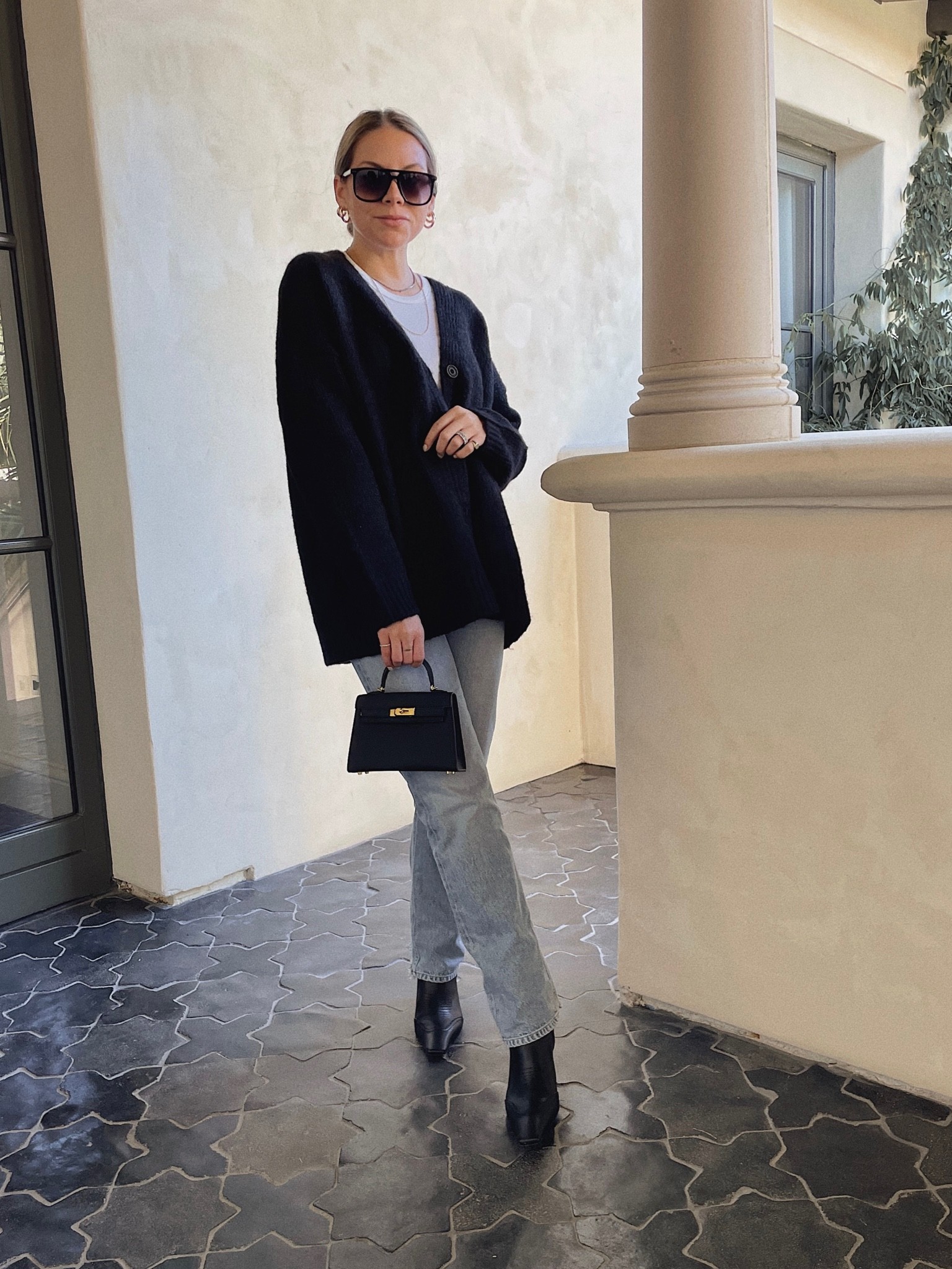 Oversized black cardigan 