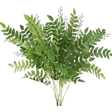 CATTREE Artificial Shrubs Bushes, Plastic Fern Leaves Persian Grass Fake Plants Wedding Indoor Ou... | Amazon (US)