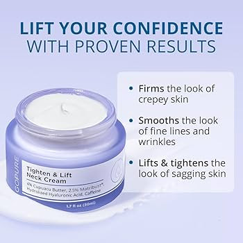 goPure Tighten and Lift Neck Cream- Clinically Tested | Amazon (US)
