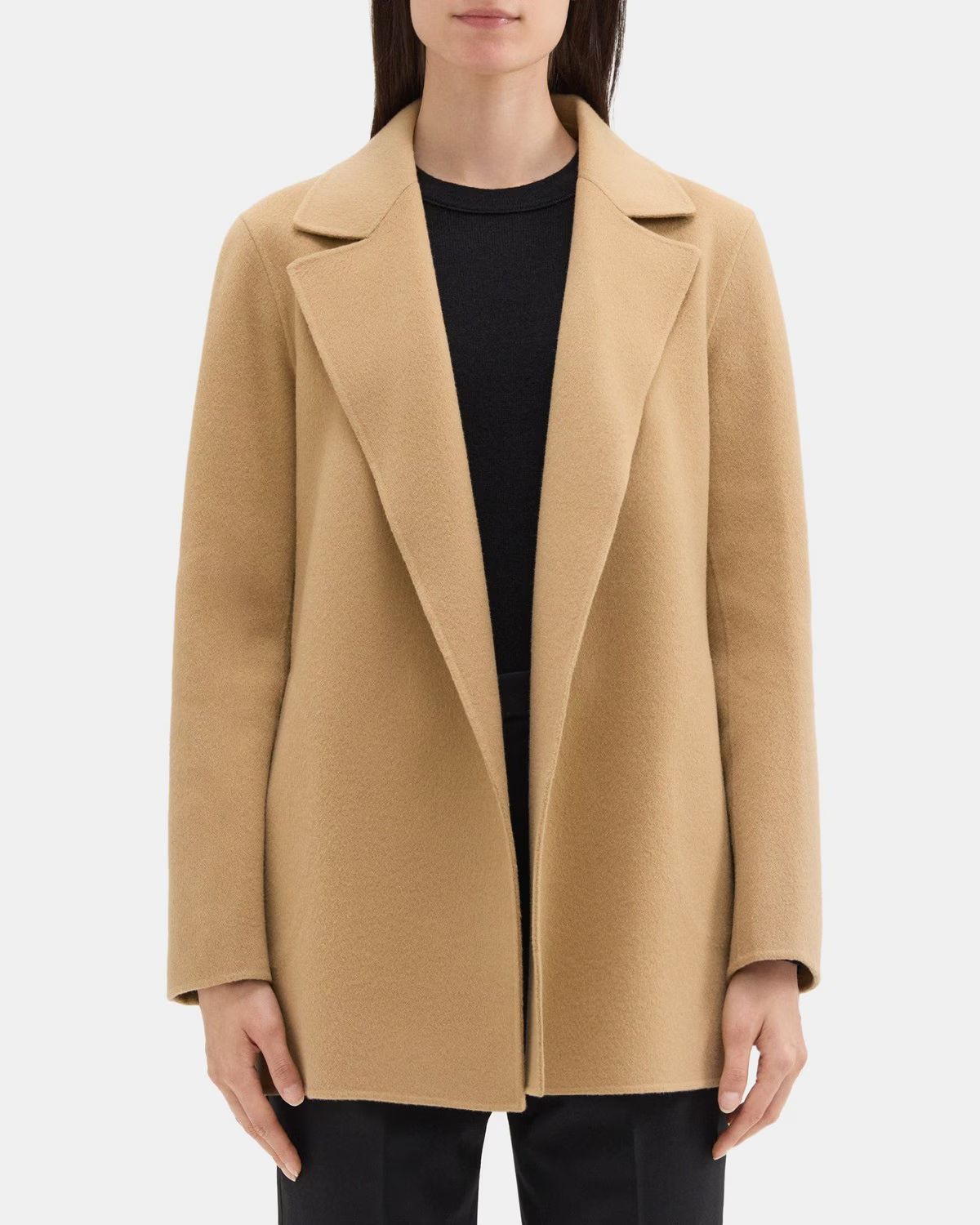 Open Front Coat in Double-Face Wool-Cashmere | Theory Outlet