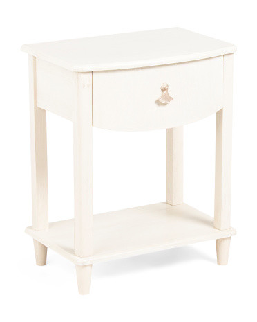 22x15x27 Rounded Drawer Side Table With Lower Shelf | TJ Maxx