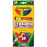 Crayola Erasable Colored Pencils, Kids At Home Activities, 24 Count, Assorted., Long | Amazon (US)