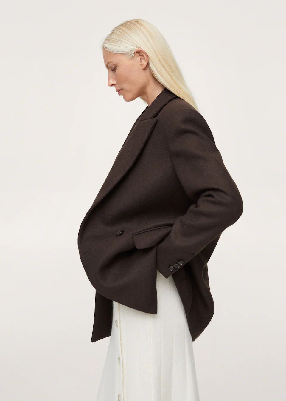 Oversized woolen blazer | MANGO (US)