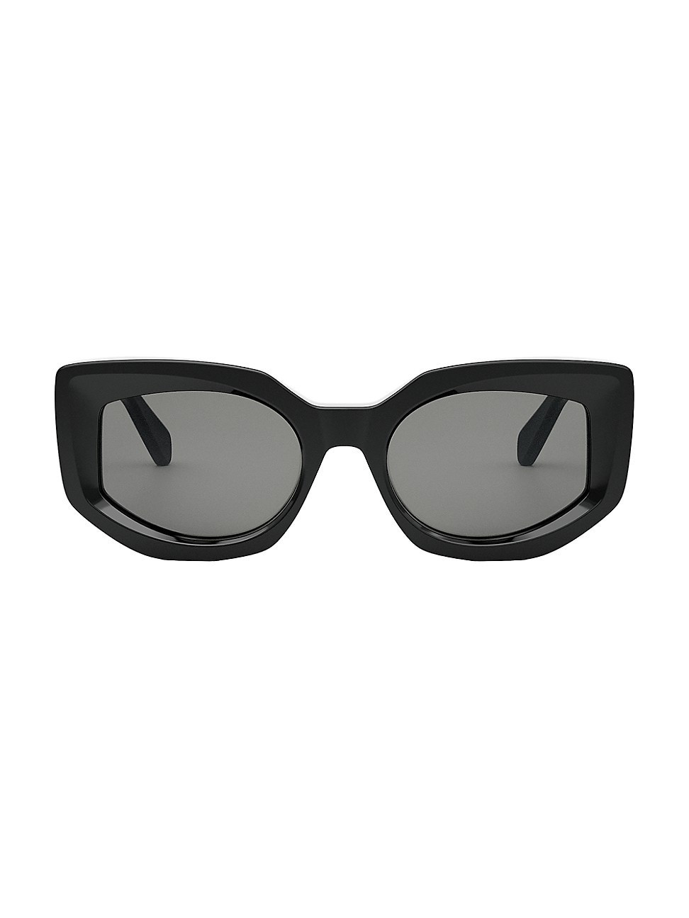 Women's Bold Three Dots 54MM Butterfly Sunglasses - Shiny Black Smoke | Saks Fifth Avenue