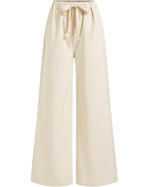 CIDER Drawstring Baggy Wide Leg Jeans for Women High Waisted Pull On Jeans Denim Pants with Pocke... | Amazon (US)
