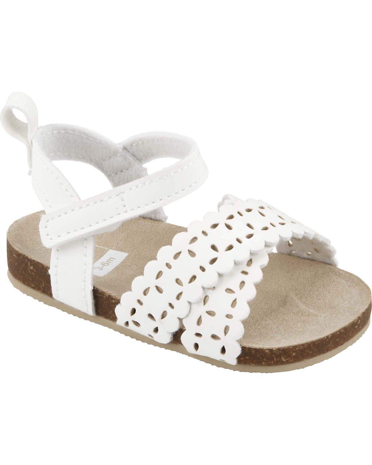 White Baby Faux Cork Sandals | carters.com | Carter's