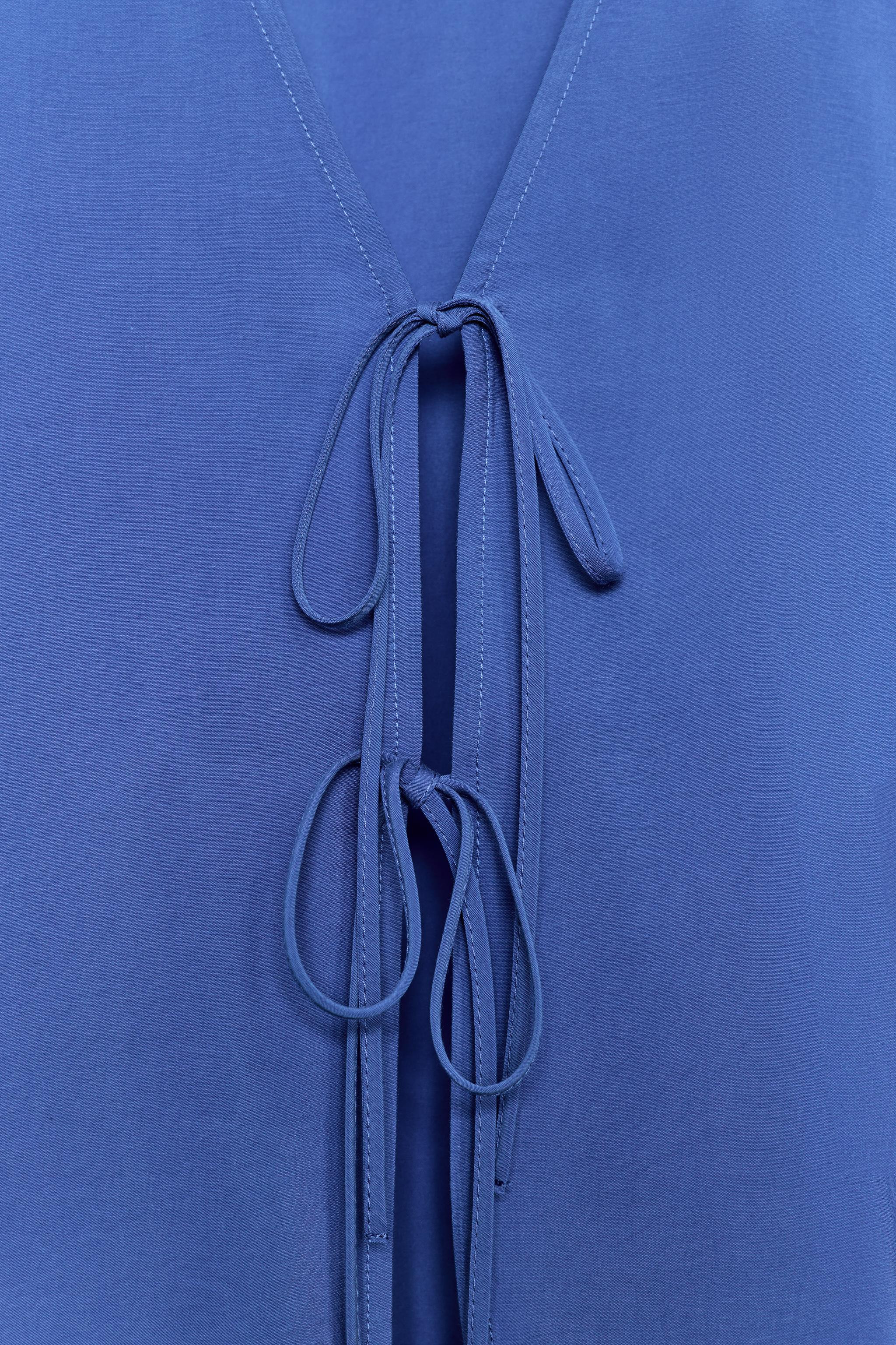 FLOWING SHIRT WITH TIES | Zara UK