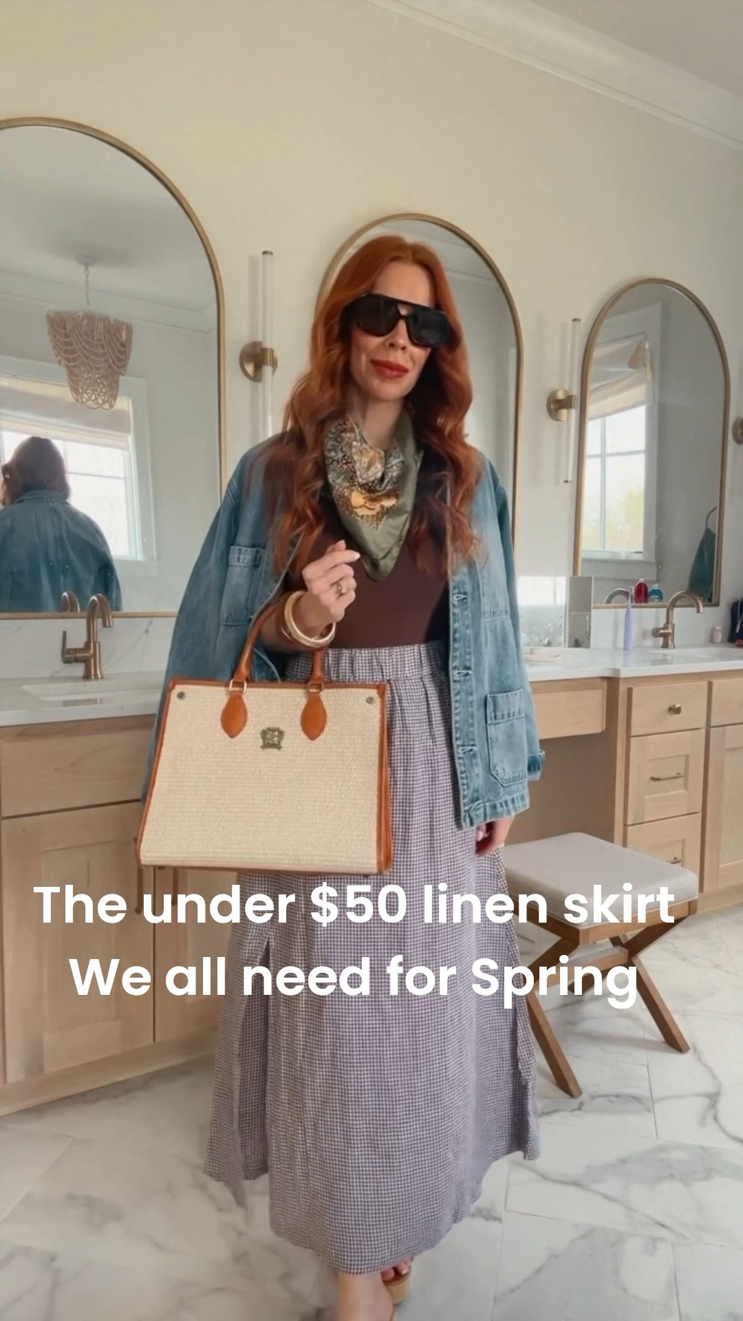 Linen skirt, quince, quiet luxury, spring outfits, over 40, work style, denim jacket 

#LTKOver40 #LTKgrwm #LTKootd