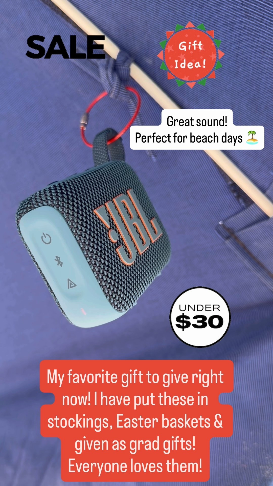
Gift Idea 

On sale! Under $30! 

My absolute favorite gift to give right now! I have given these as stocking stuffers, Easter basket gifts and grad gifts! 

Everyone loves them and they give off great sound!!! Hooks right up to your blue tooth. We always have them in our bag when traveling! 

Several colors to choose from!!

#LTKCyberWeek #LTKHoliday #LTKFindsUnder50 #LTKTravel

gift idea, gift for her, gift for him, gift for the college student, speaker, beach speaker, grad gift, JBL, beach, holiday gift, stocking stuffer, 


#LTKGiftGuide #LTKSaleAlert #LTKU