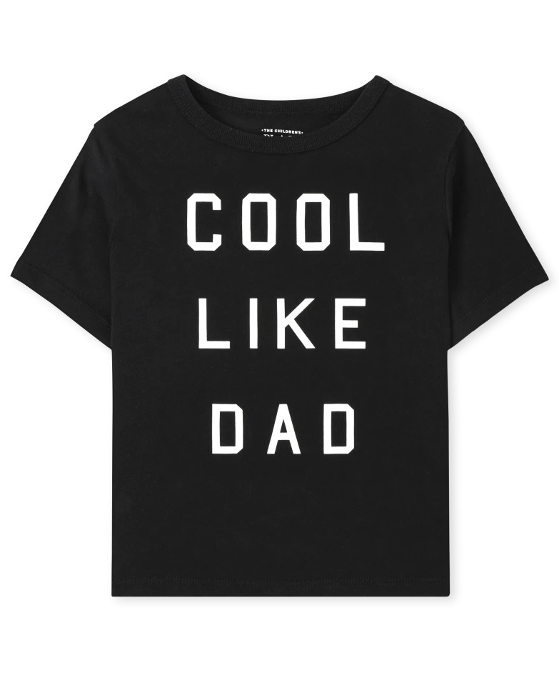 Unisex Baby And Toddler Matching Family Cool Like Dad Graphic Tee - black | The Children's Place