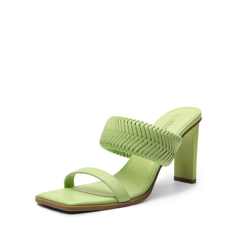 Ankle Strap Rectangular Square Toe Heel Sandals | Dream Pairs