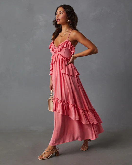 Rosalinda Ruffle Tiered Maxi Dress | VICI