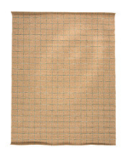 Made In Belgium 5x8 Outdoor Faux Jute Scalloped Border Area Rug | Global Home | Marshalls | Marshalls