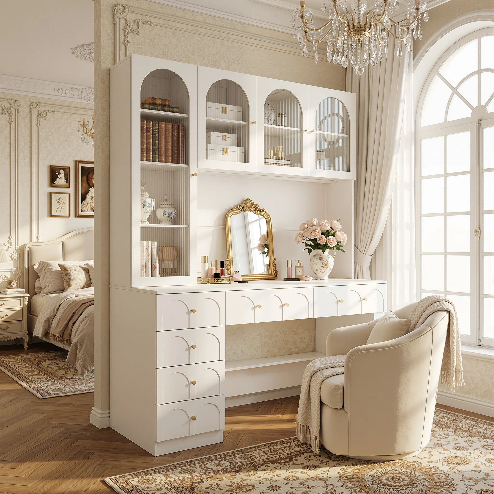 Versatile Vanity Desk With Massive Storage | Wayfair North America