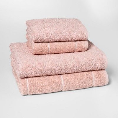 Woven Pattern Bath Towel Set Peach - Project 62™ | Target