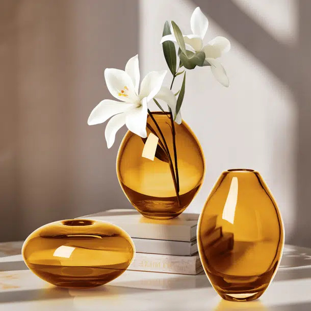 Alaynia 3 Piece Handblown Glass Bud Vases Set | Wayfair North America
