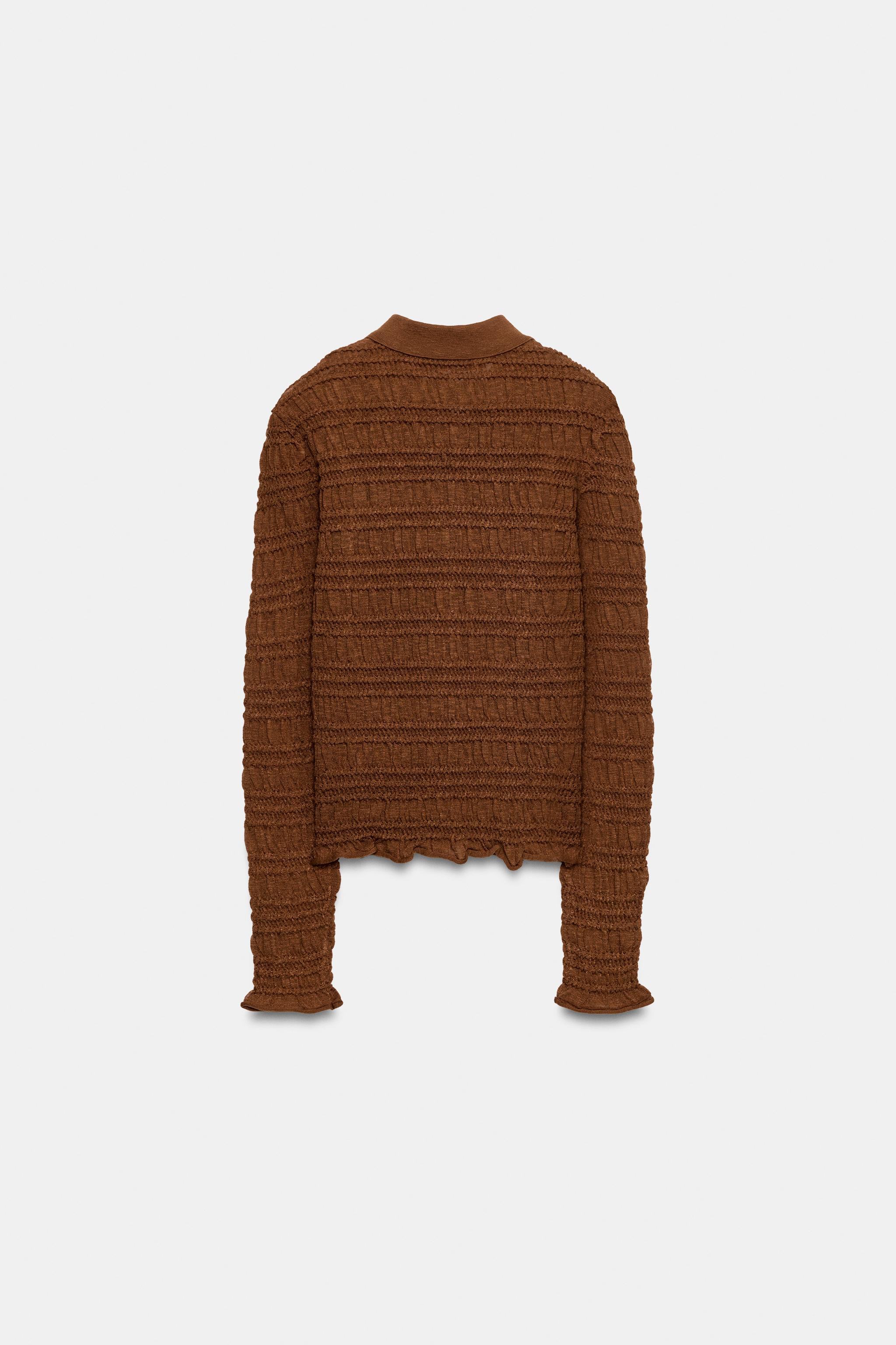 HONEYCOMB KNIT CARDIGAN | Zara US