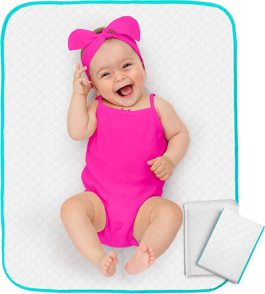 Baby Diaper Changing Mat - 31,5 x 25,5 inch Waterproof Portable Travel Changing Pad - Wipable Lin... | Amazon (US)
