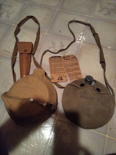 Vintage canteen and mess kit lot Boy Scouts camping set USA old | eBay US