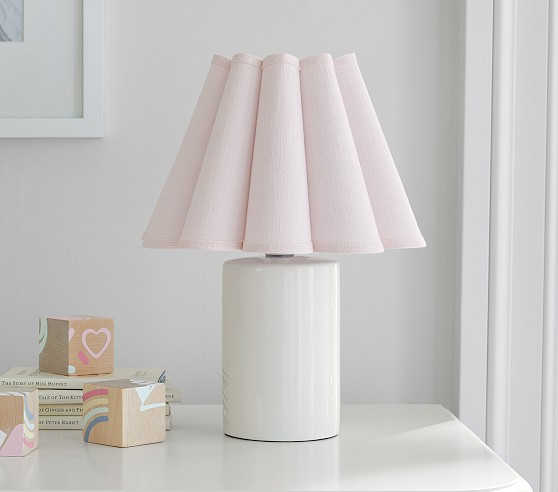 Ceramic Cylinder Fluted Lamp (13") | Pottery Barn Kids