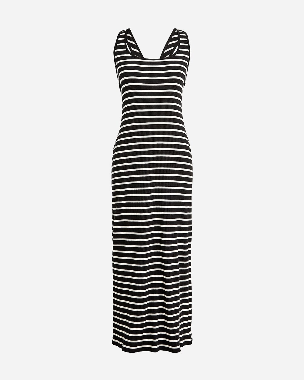 Cross-back midi dress in striped vintage rib | J. Crew US