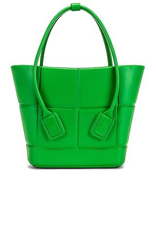 Bottega Veneta Mini Arco Shopping Tote Bag in Grass & Silver | FWRD | FWRD 