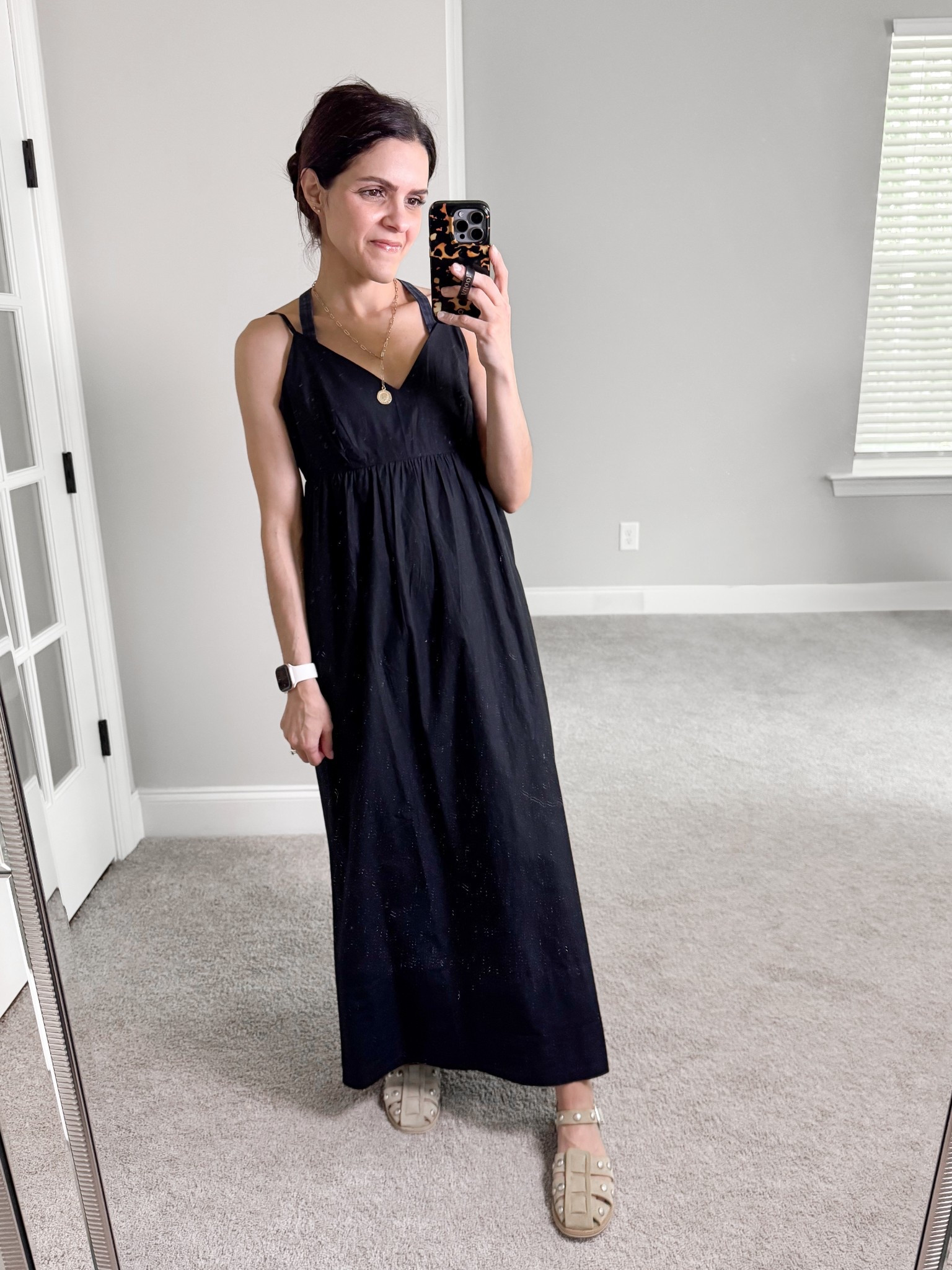 What I wore — black cotton maxi dress. Adjustable straps! Wearing XS 

#LTKStyleTip